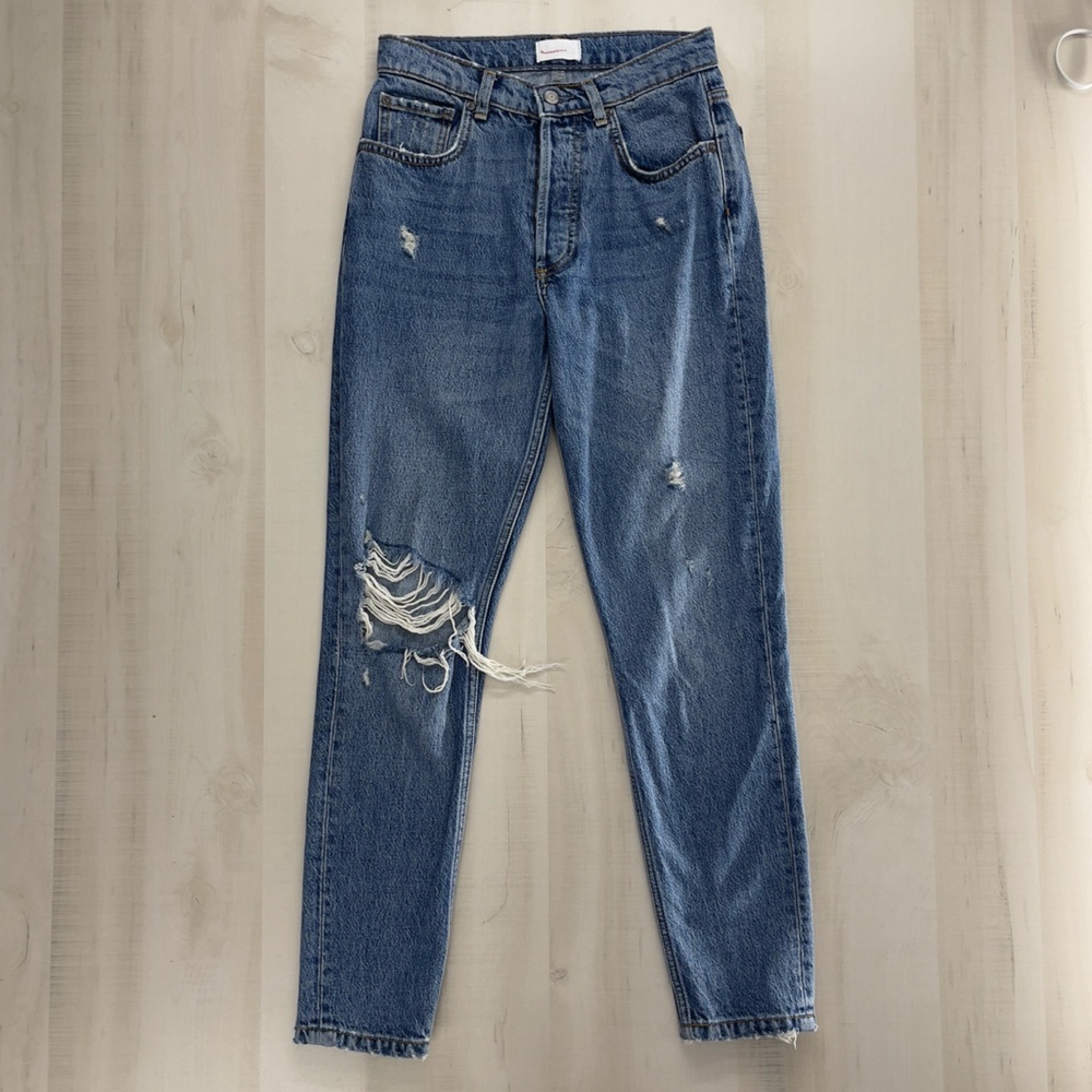BOYISH denim high rise jeans cotton blue distressed 26